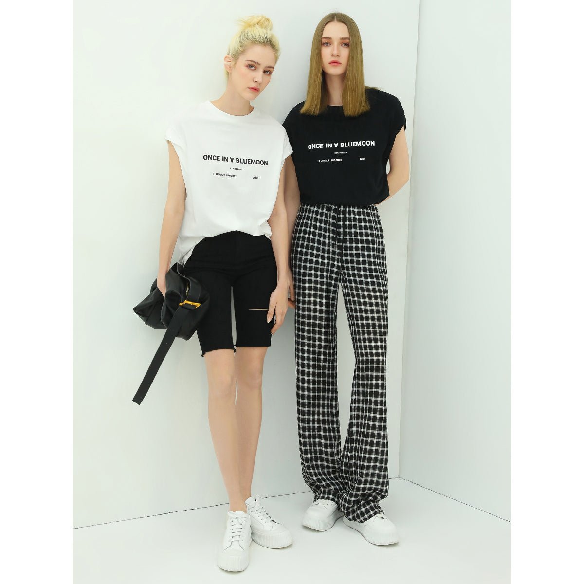 slouchy relaxed fit casual checkered pants all check 3