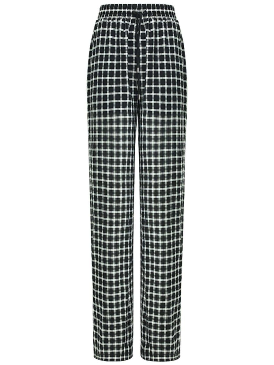 slouchy relaxed fit casual checkered pants all check 4