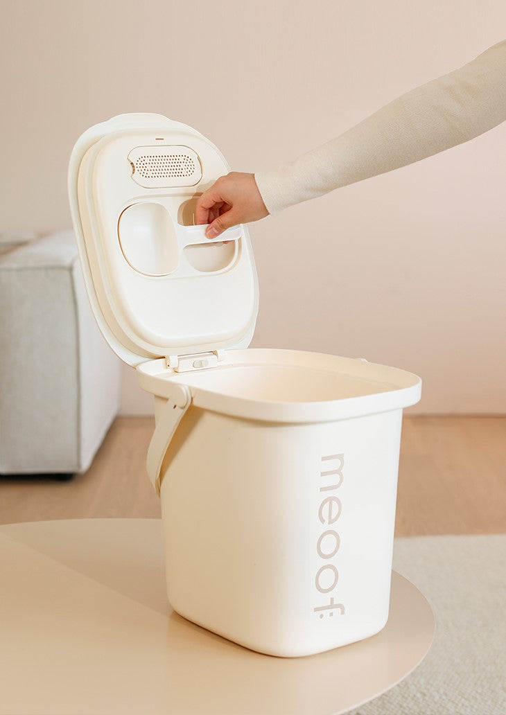 smart vacuum 13l cream pet food container cream 4