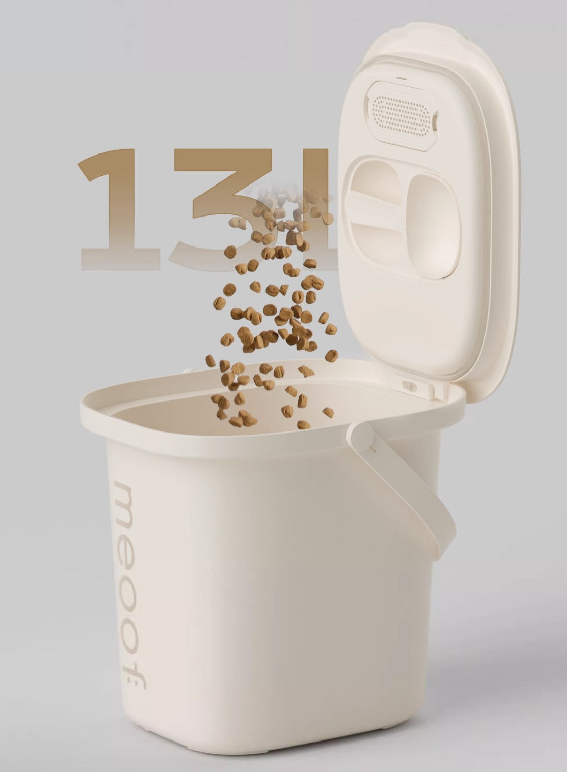 smart vacuum 13l cream pet food container cream 6