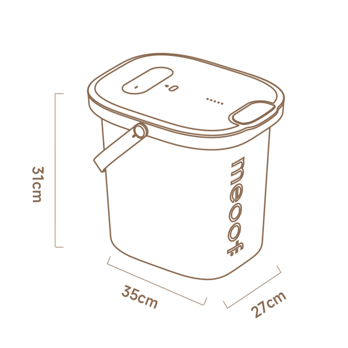 smart vacuum 13l cream pet food container cream 9