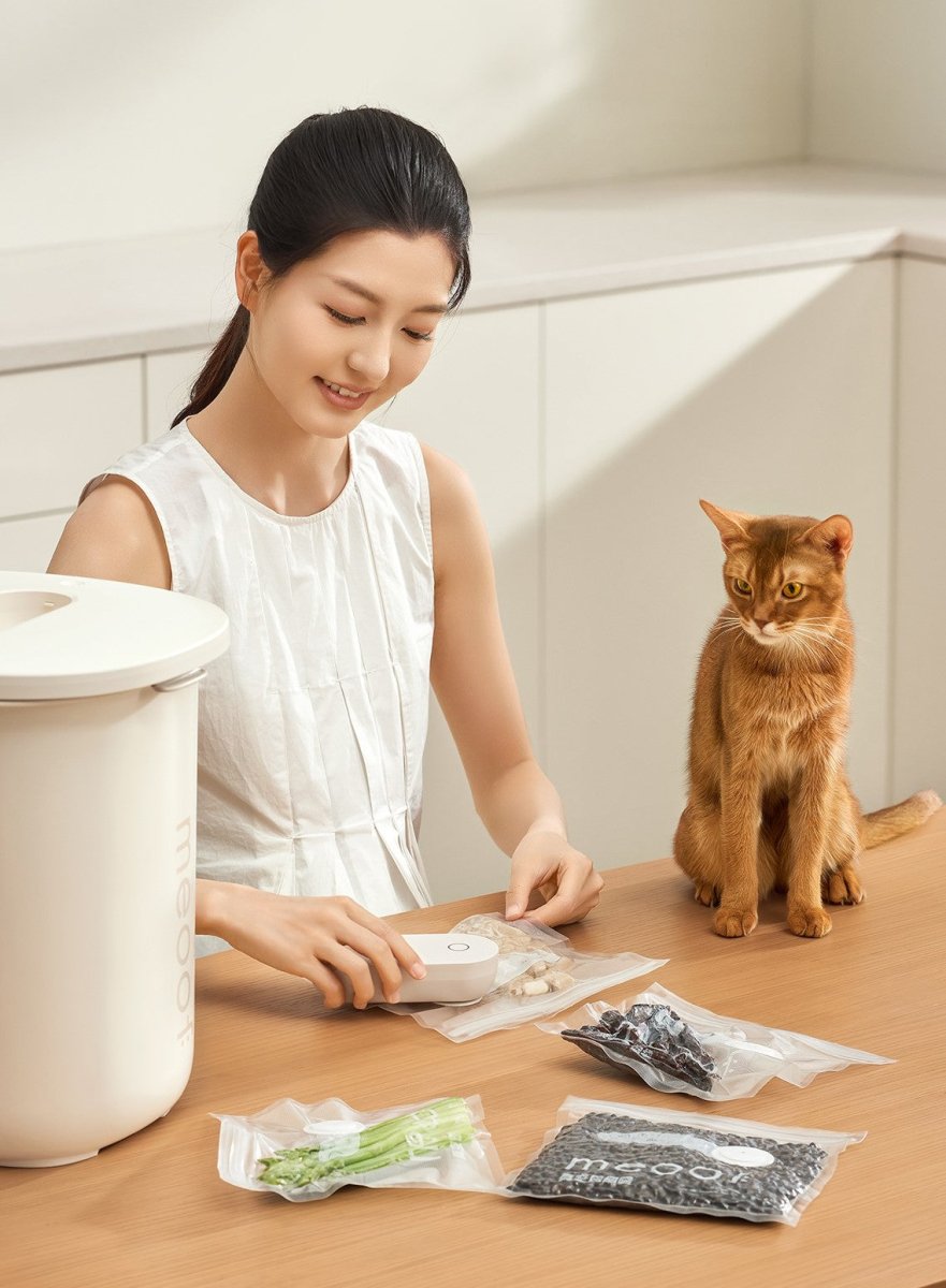 Smart Vacuum Pet Food Storage Container with Active Dehumidifier