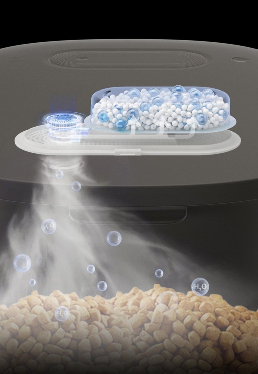 Smart Vacuum Pet Food Storage Container with Active Dehumidifier