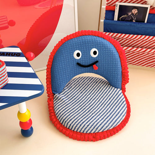 smiley friend foldable chair blue 1