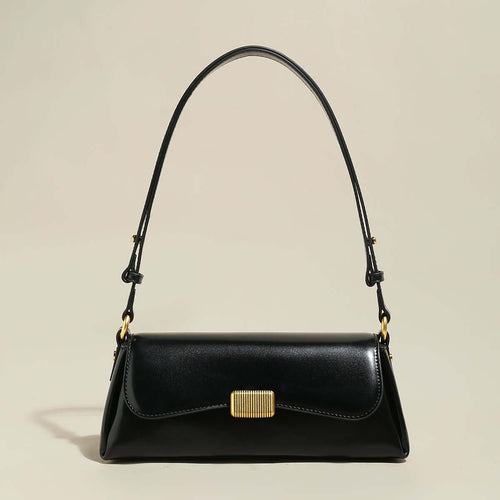 snappy flap clutch bag black 1