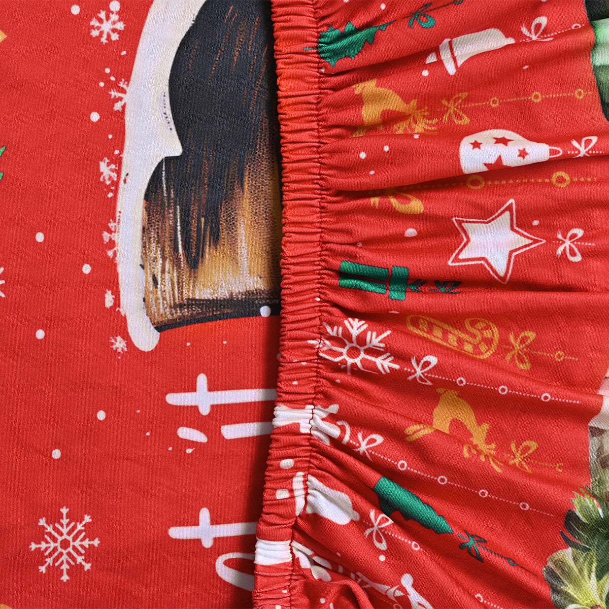 Let It Snow Christmas Chair Cover – Snowman Stretch Dining Chair Slipcover
