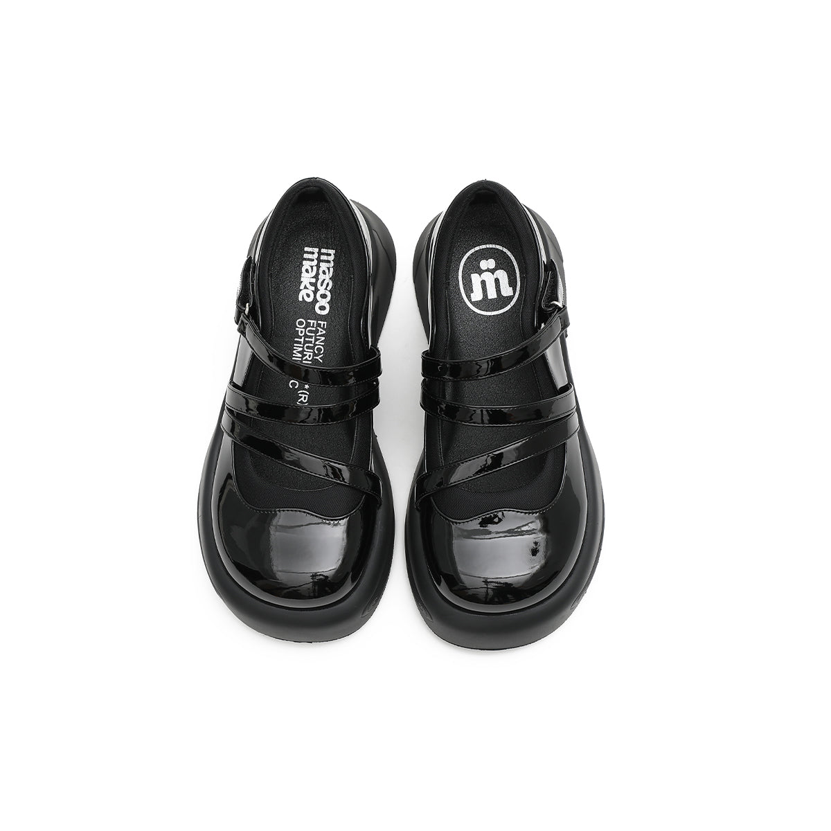 soft casual platform mary jane shoes all black 5