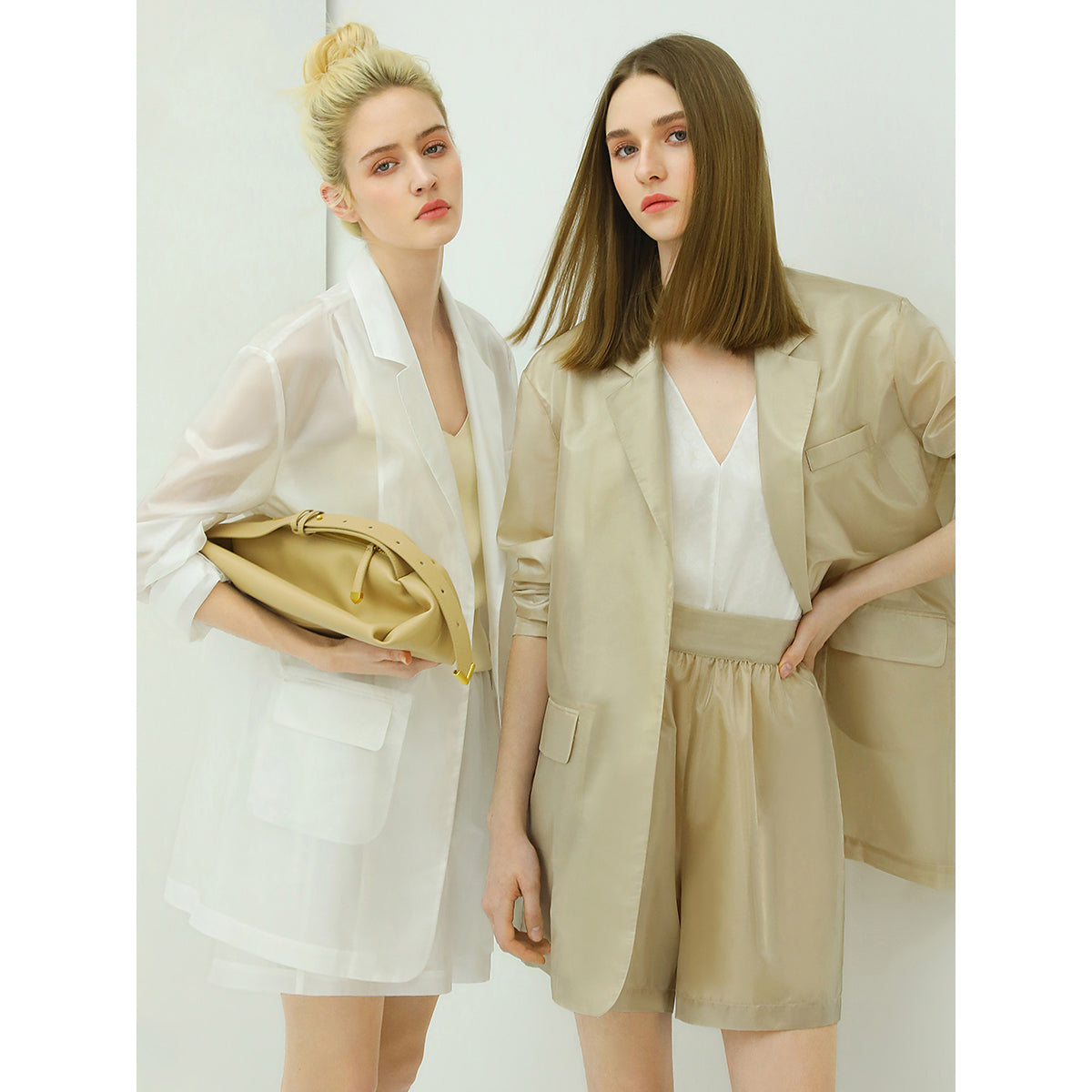 soft high rise beige shorts all beige 2