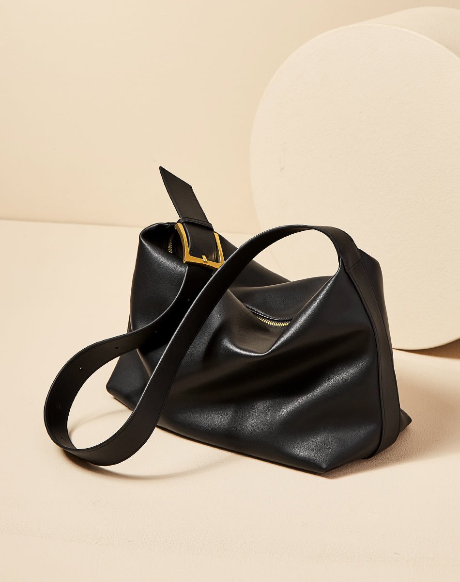 Soft Leather Slouch Shoulder Hobo Bag