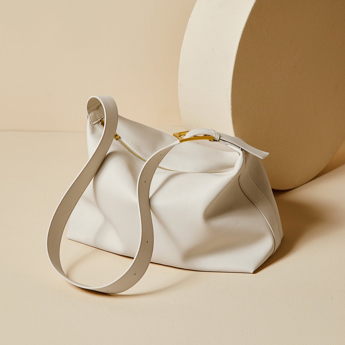 Soft Leather Slouch Shoulder Hobo Bag