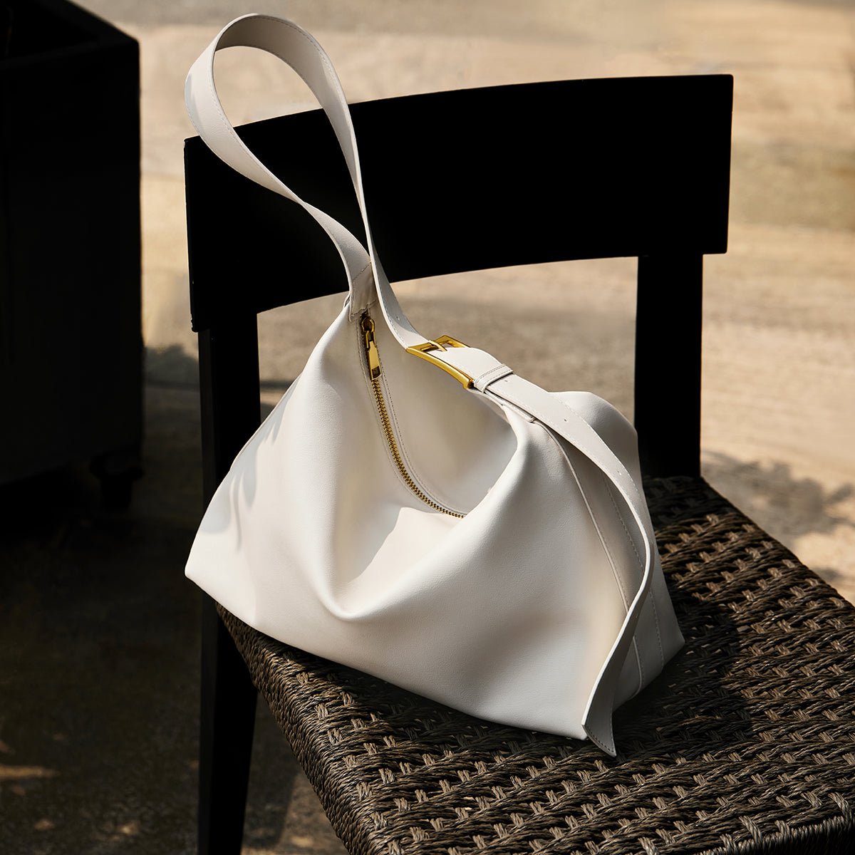 Soft Leather Slouch Shoulder Hobo Bag