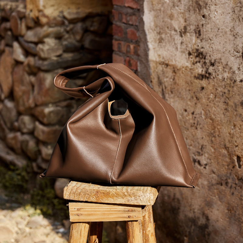 Soft Slouch Genuine Leather Oversized Tote Bag