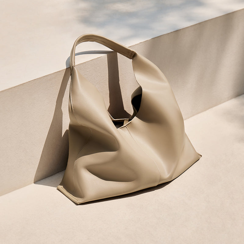 Soft Slouch Genuine Leather Oversized Tote Bag
