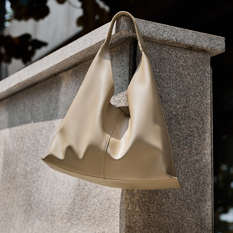 Soft Slouch Genuine Leather Oversized Tote Bag