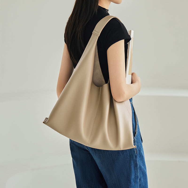 Soft Slouch Genuine Leather Oversized Tote Bag