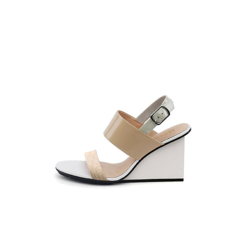 solid multi strap slingback wedge sandals all apricot 1
