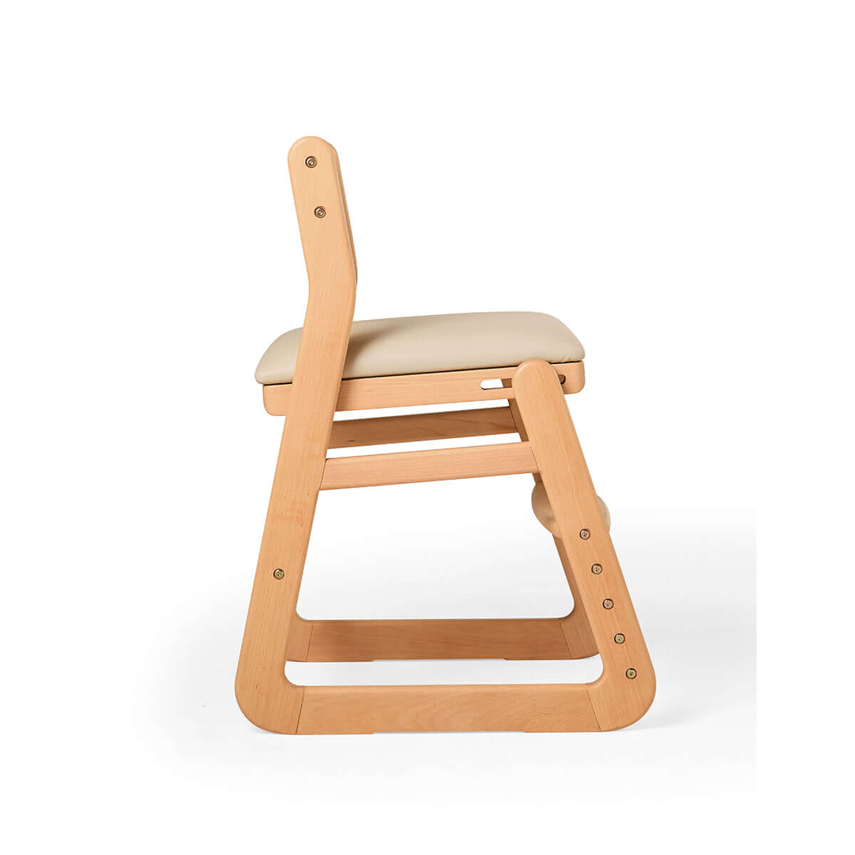 solid wood adjustable kids chair nude 7