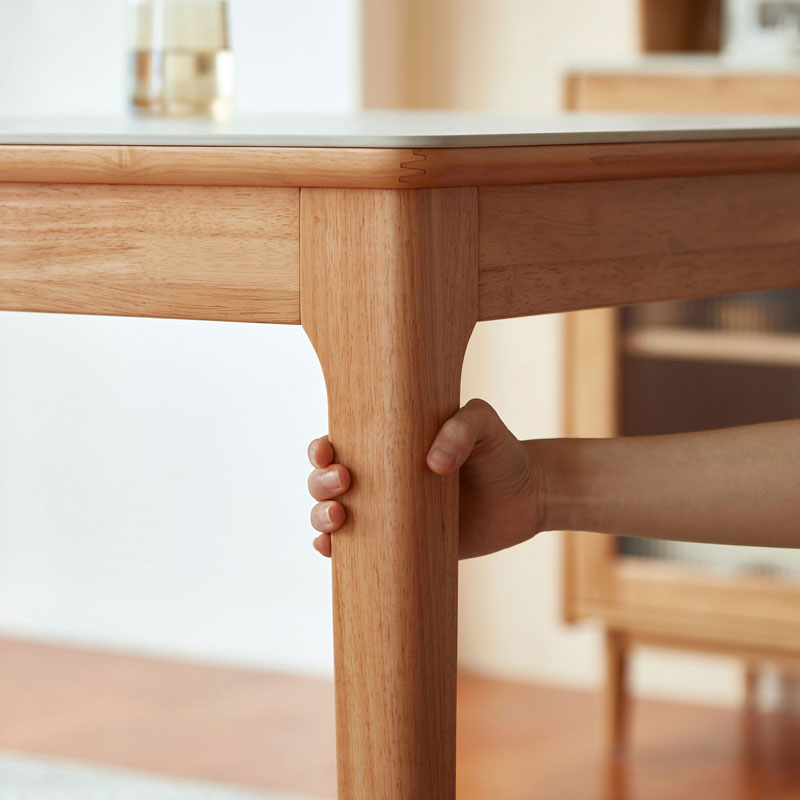solid wood and slate dining table all 3