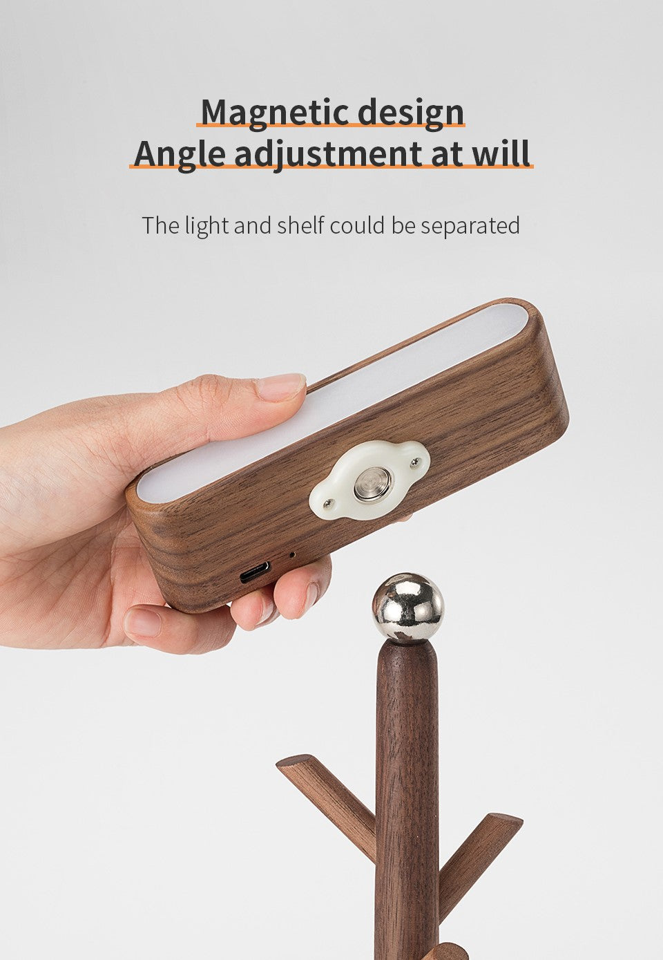 solid wood detachable led small table lamp rack organizer all 2