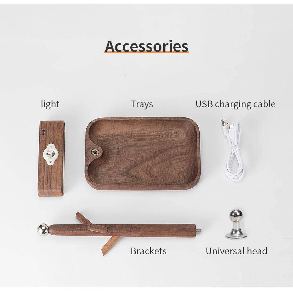 solid wood detachable led small table lamp rack organizer all 7