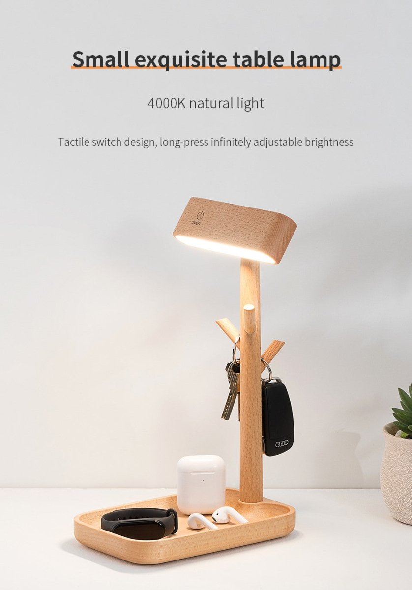 Lamp Racks Solid Wood Detachable LED Small Table Lamp & Rack Organizer | 0cm
