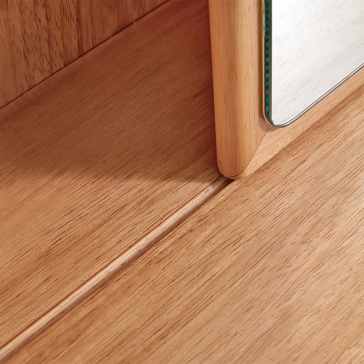 solid wood dressing table with white stool set all natural 16