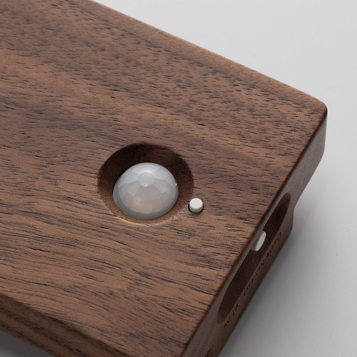Solid Wood Motion Sensor Wall Light with Glass Vase