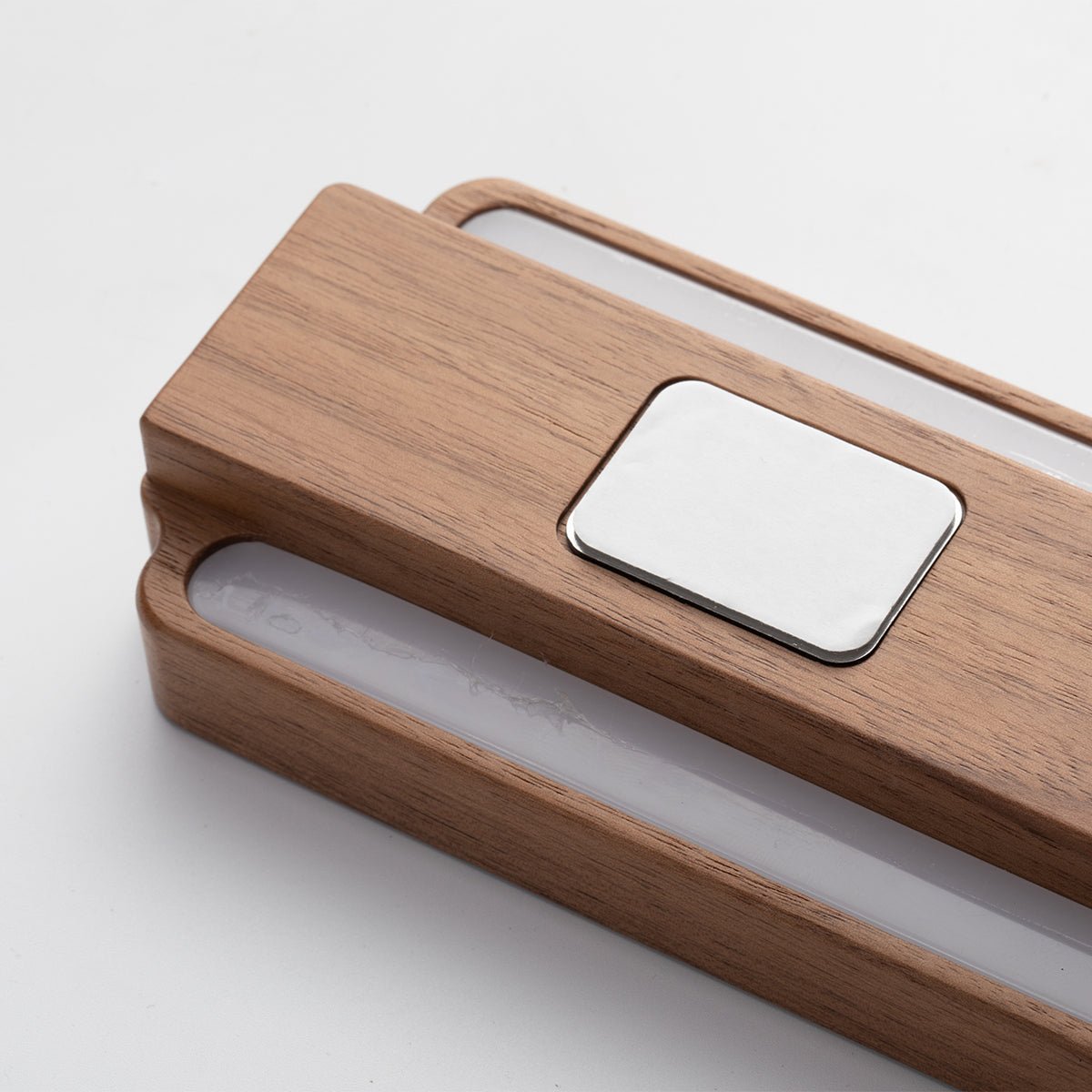 Solid Wood Motion Sensor Wall Light with Glass Vase