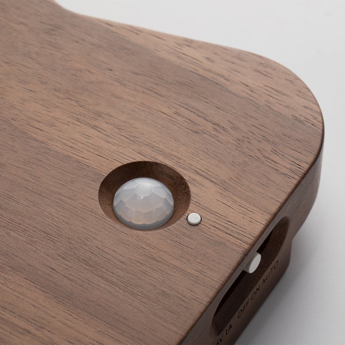 Solid Wood Motion Sensor Wall Light with Glass Vase
