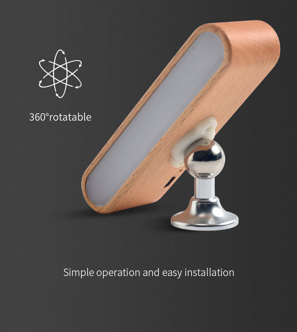 solid wood rechargeable induction light all 4