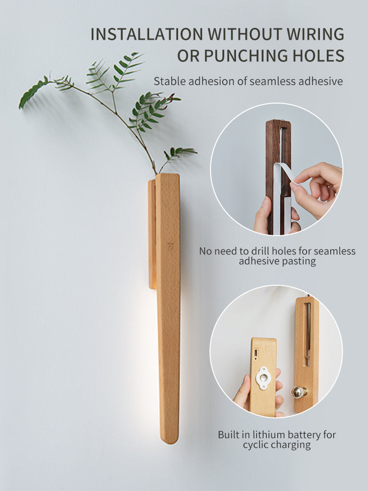 solid wood wall mount sconce vase touch switch light all all 3