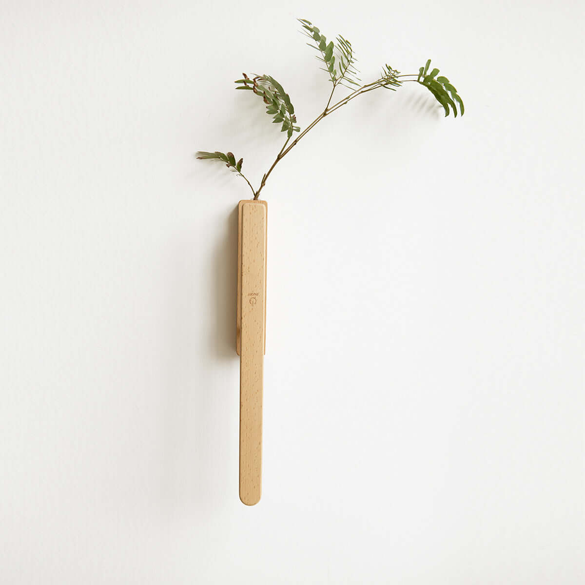 solid wood wall mount sconce vase touch switch light m natural 1