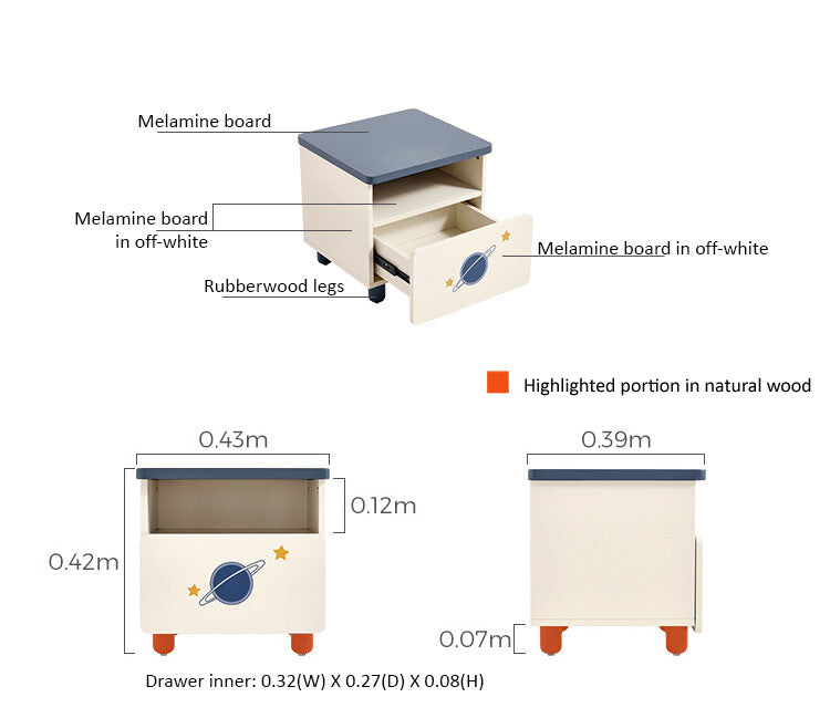 space boy navy and white bedside table all 11