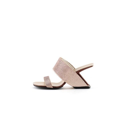 sparkly gem embellished hollow mules all apricot 1
