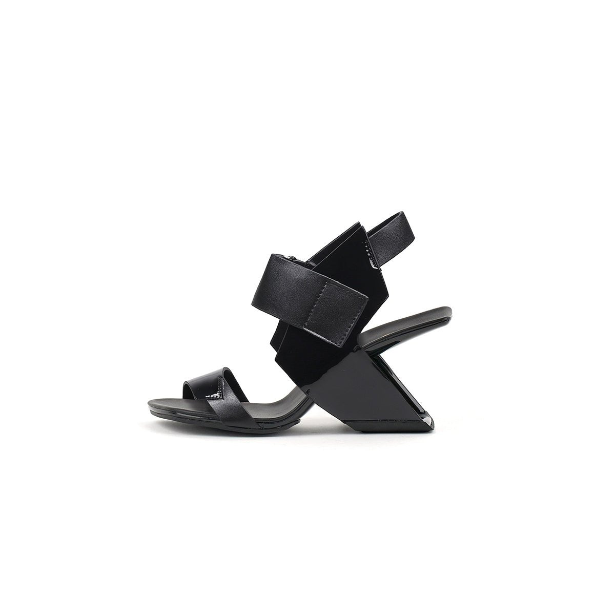 splice structural ankle strap mules all black 1