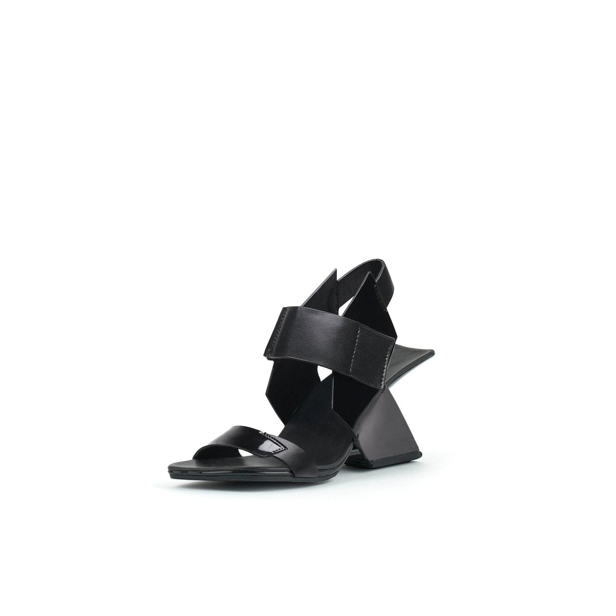 splice structural ankle strap mules all black 2