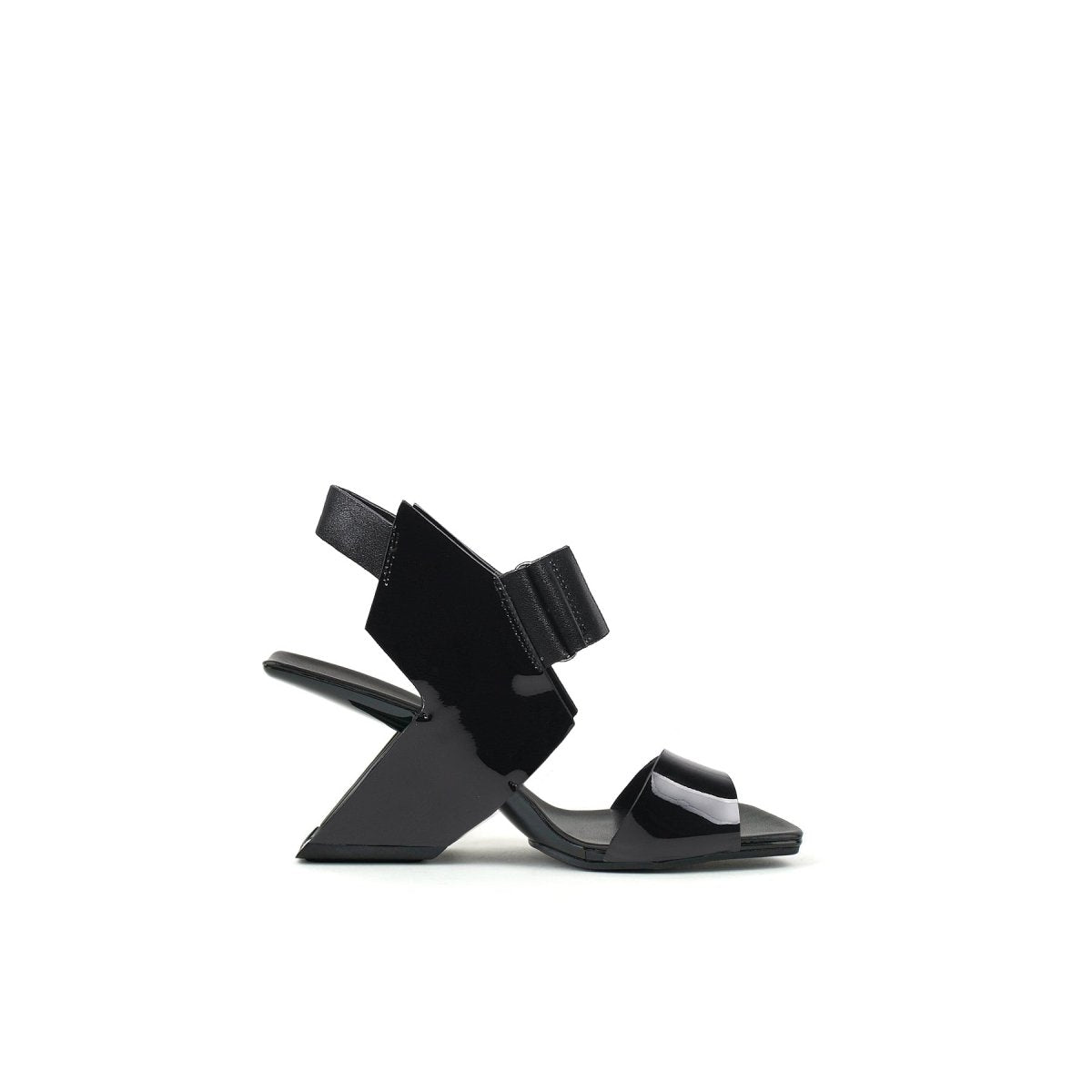 splice structural ankle strap mules all black 3