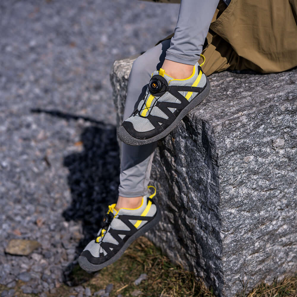 sporty kids outdoor non slip breathable soft sole walking shoes all black 5