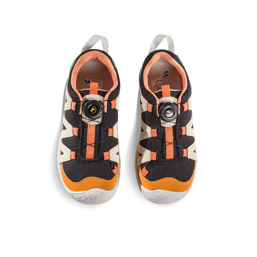 sporty kids outdoor non slip breathable soft sole walking shoes all orange 4