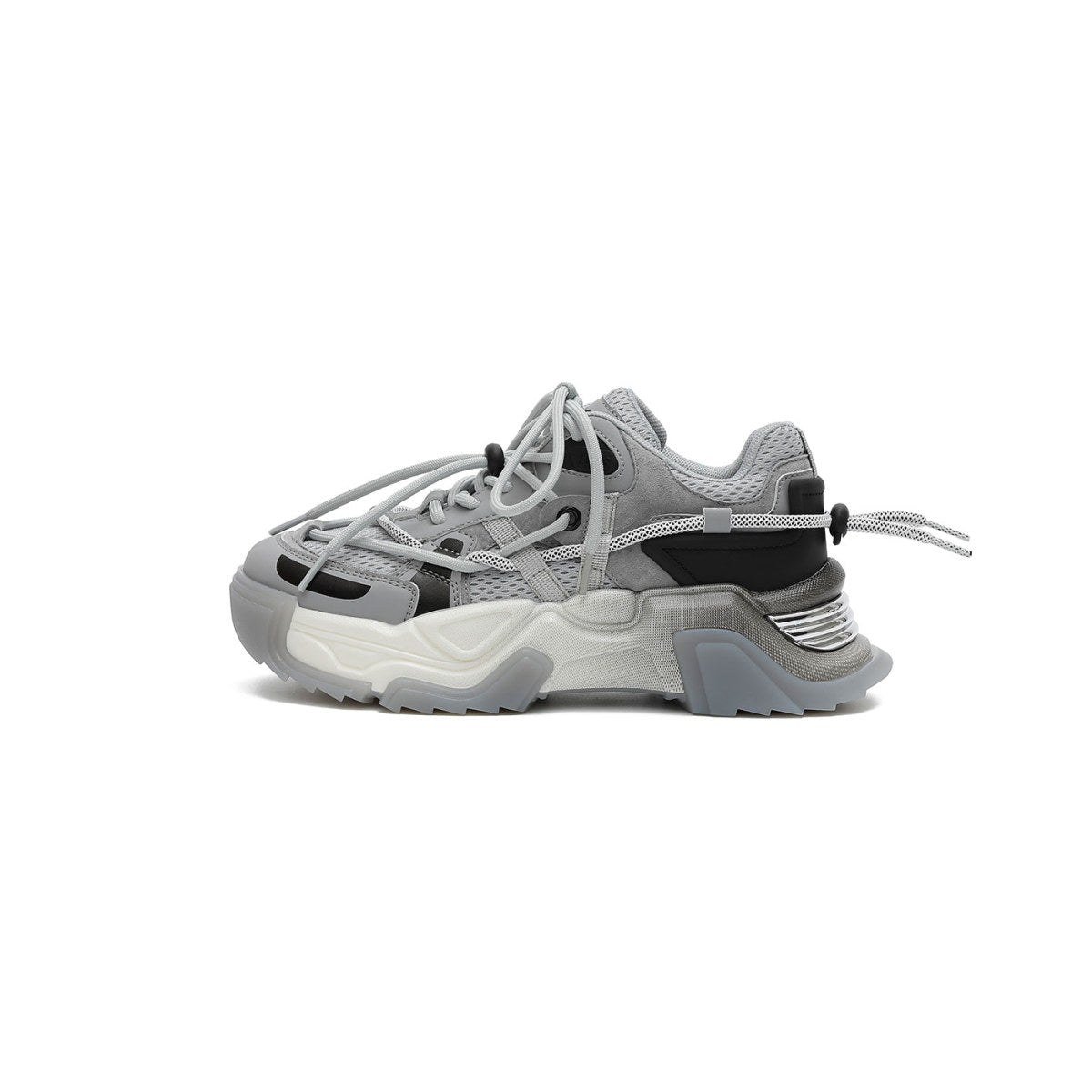 sporty performance sneakers all grey 1