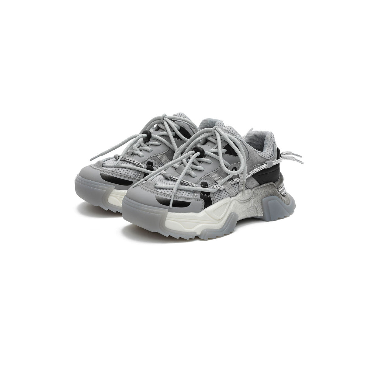 sporty performance sneakers all grey 2