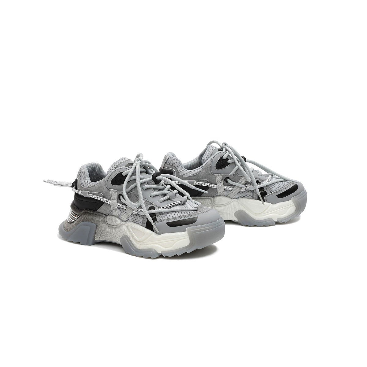 sporty performance sneakers all grey 4