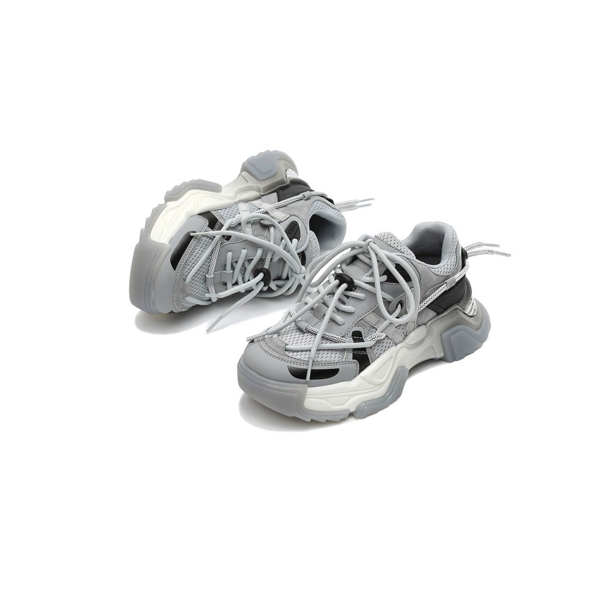 sporty performance sneakers all grey 5