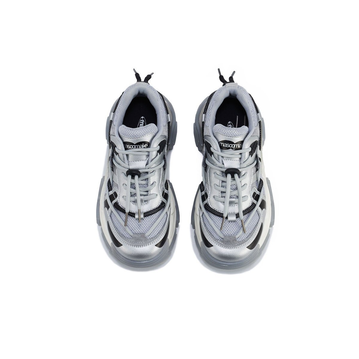 sporty performance sneakers all silver 4
