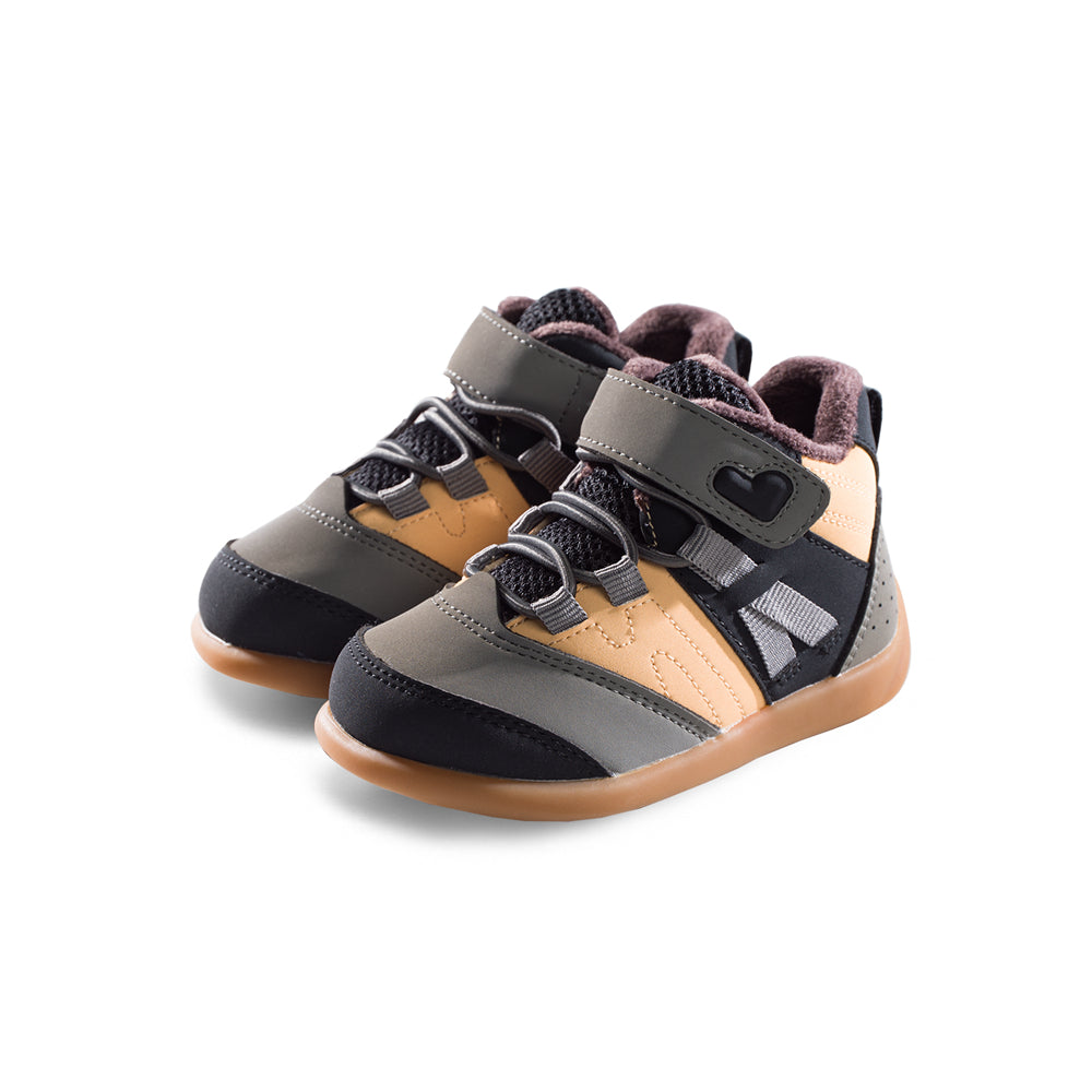 sporty shoelace velcro strap baby walking shoes all apricot 2
