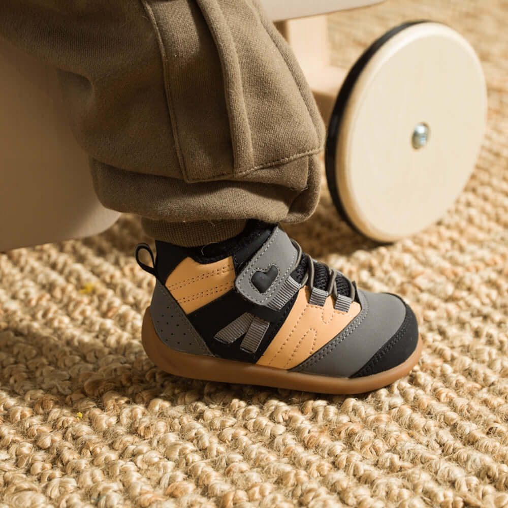 sporty shoelace velcro strap baby walking shoes all apricot 5