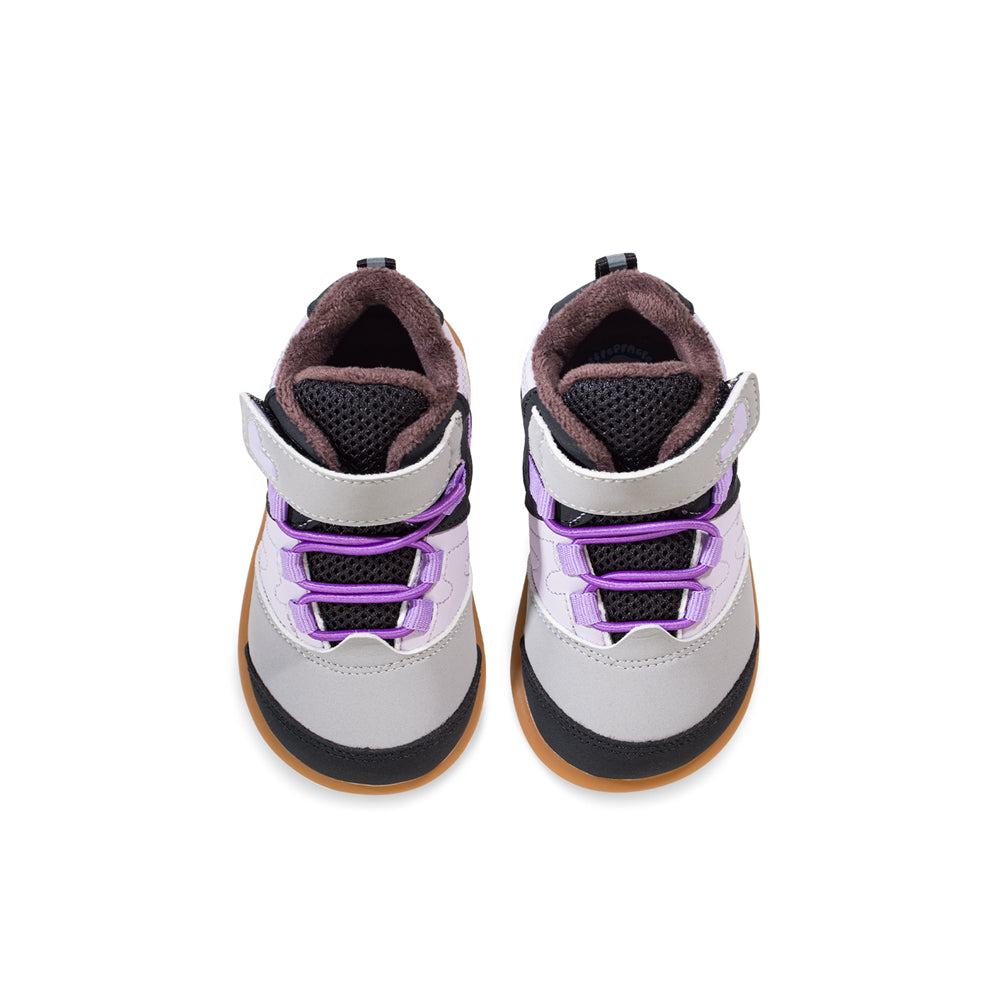 sporty shoelace velcro strap baby walking shoes all lavender 4