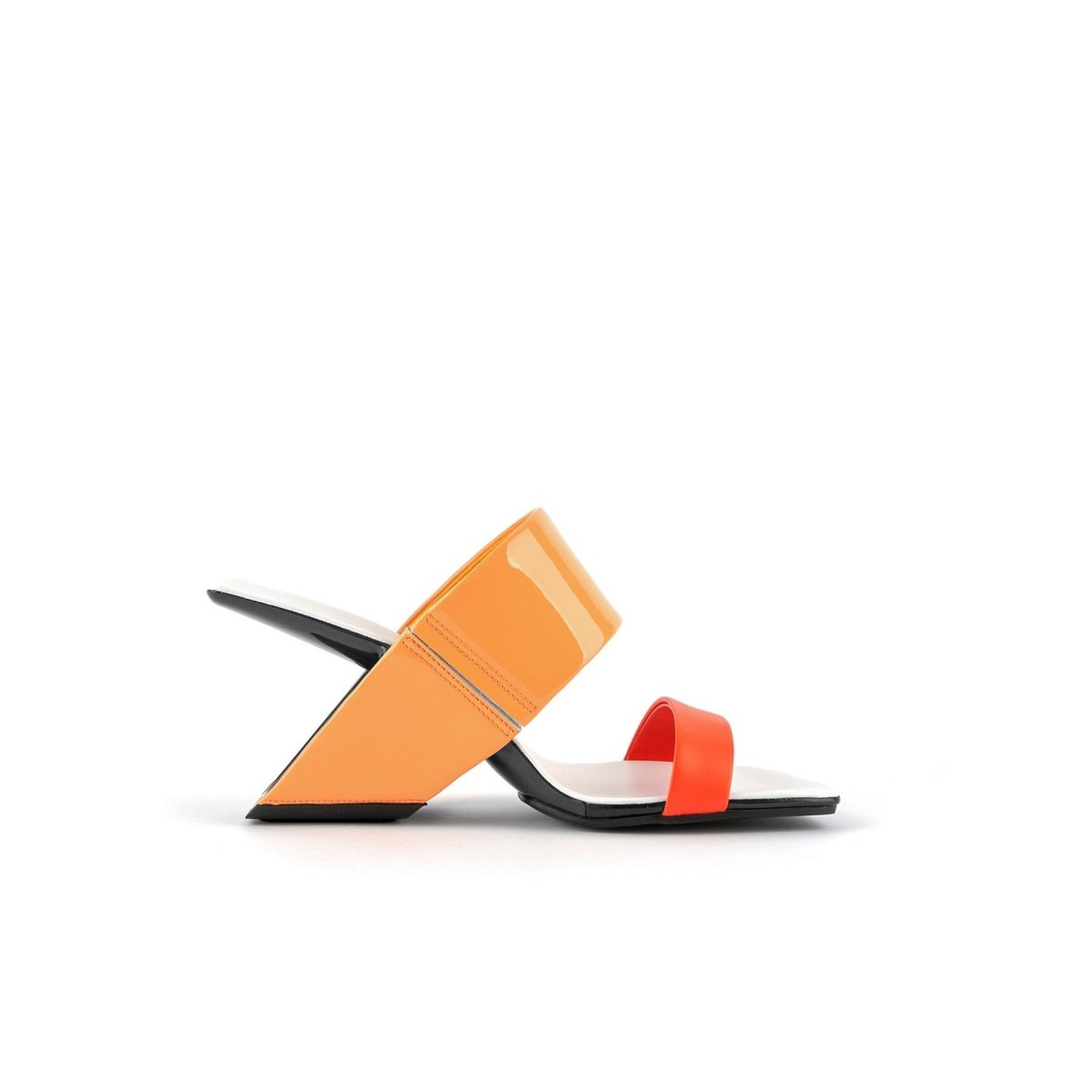 square toe artistic mules all orange 3
