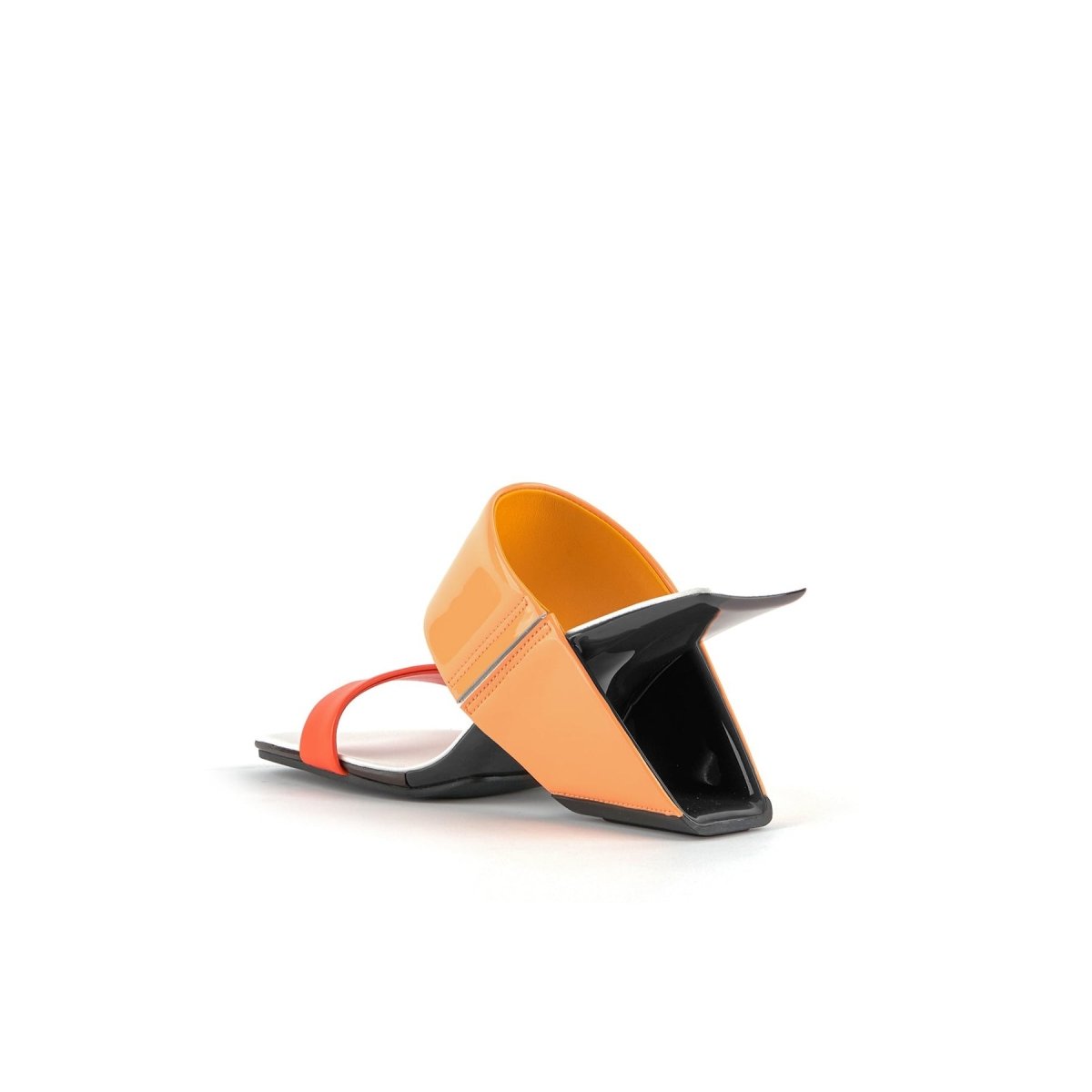 square toe artistic mules all orange 4