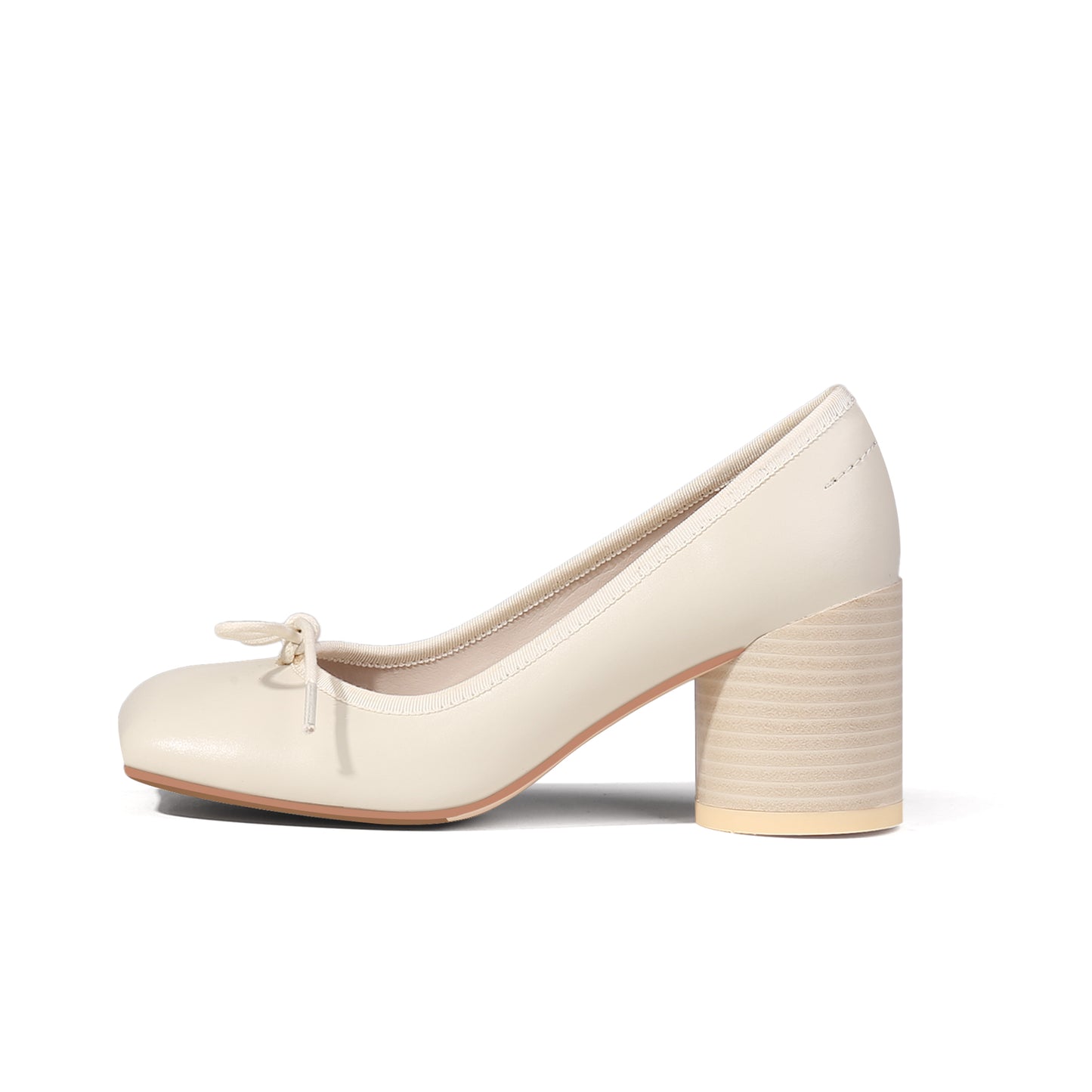 square toe pumps with block heels all apricot 1